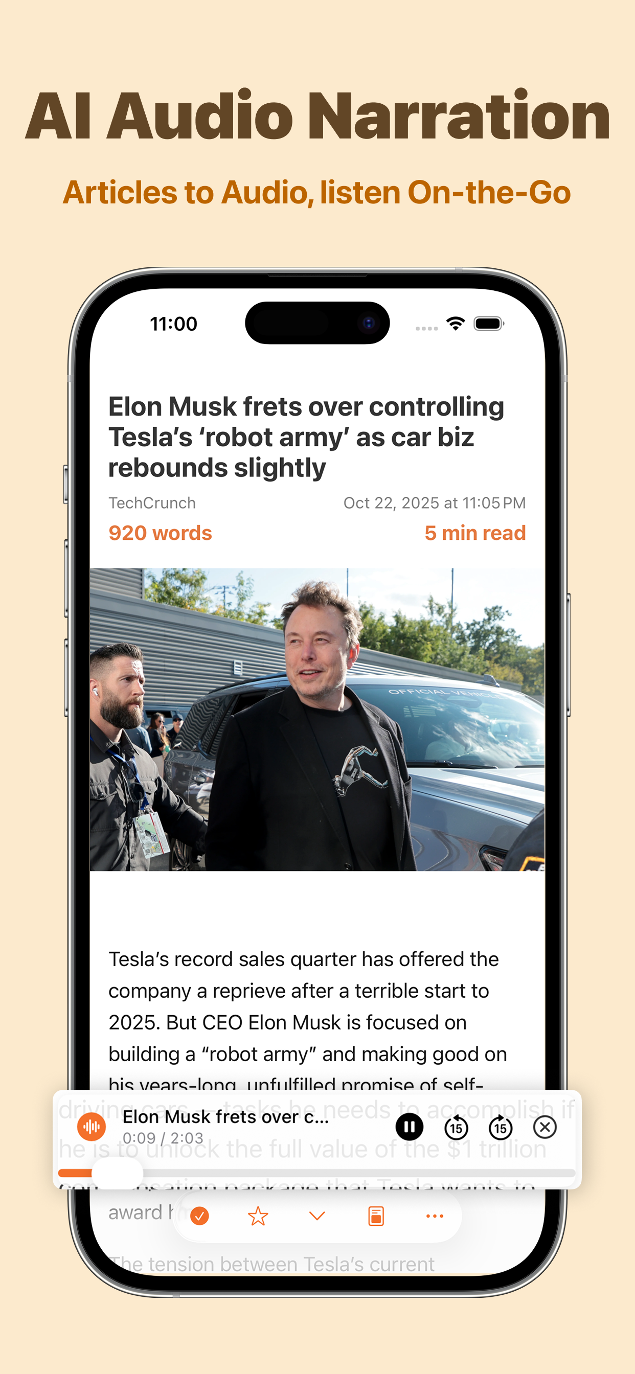 Diagramme de la fonction de résumé audio