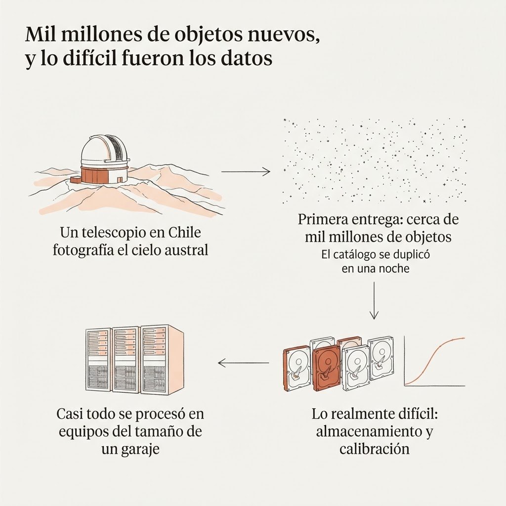 Resumen visual del artículo sobre el telescopio en Chile